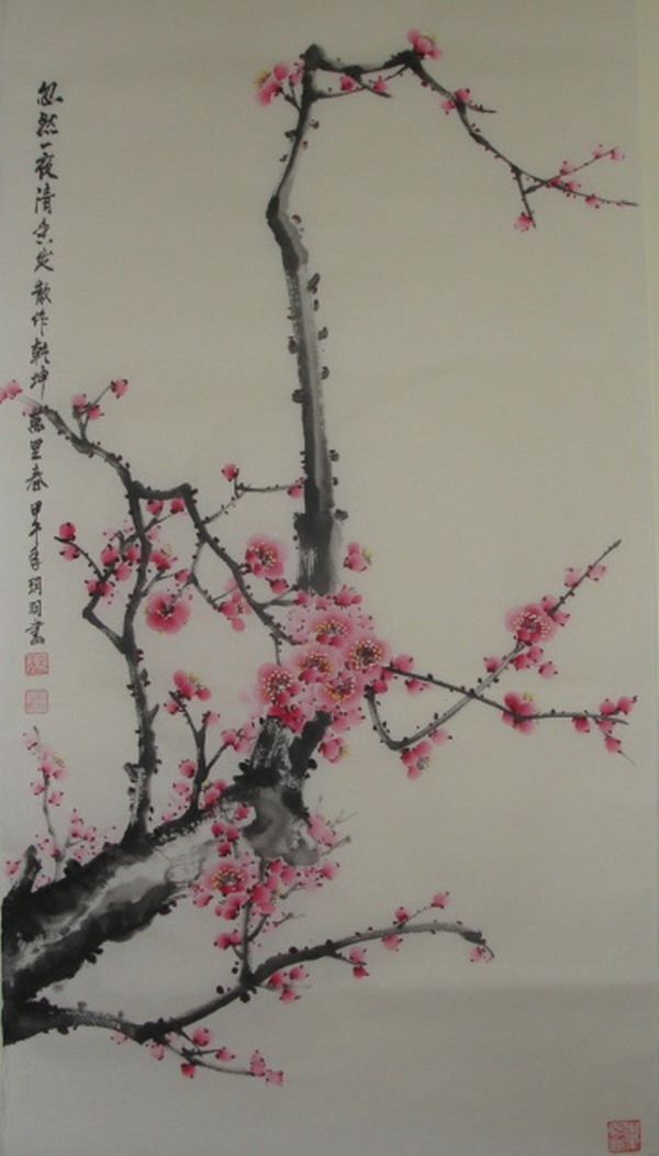 《梅花》写意国画-姜凤作品